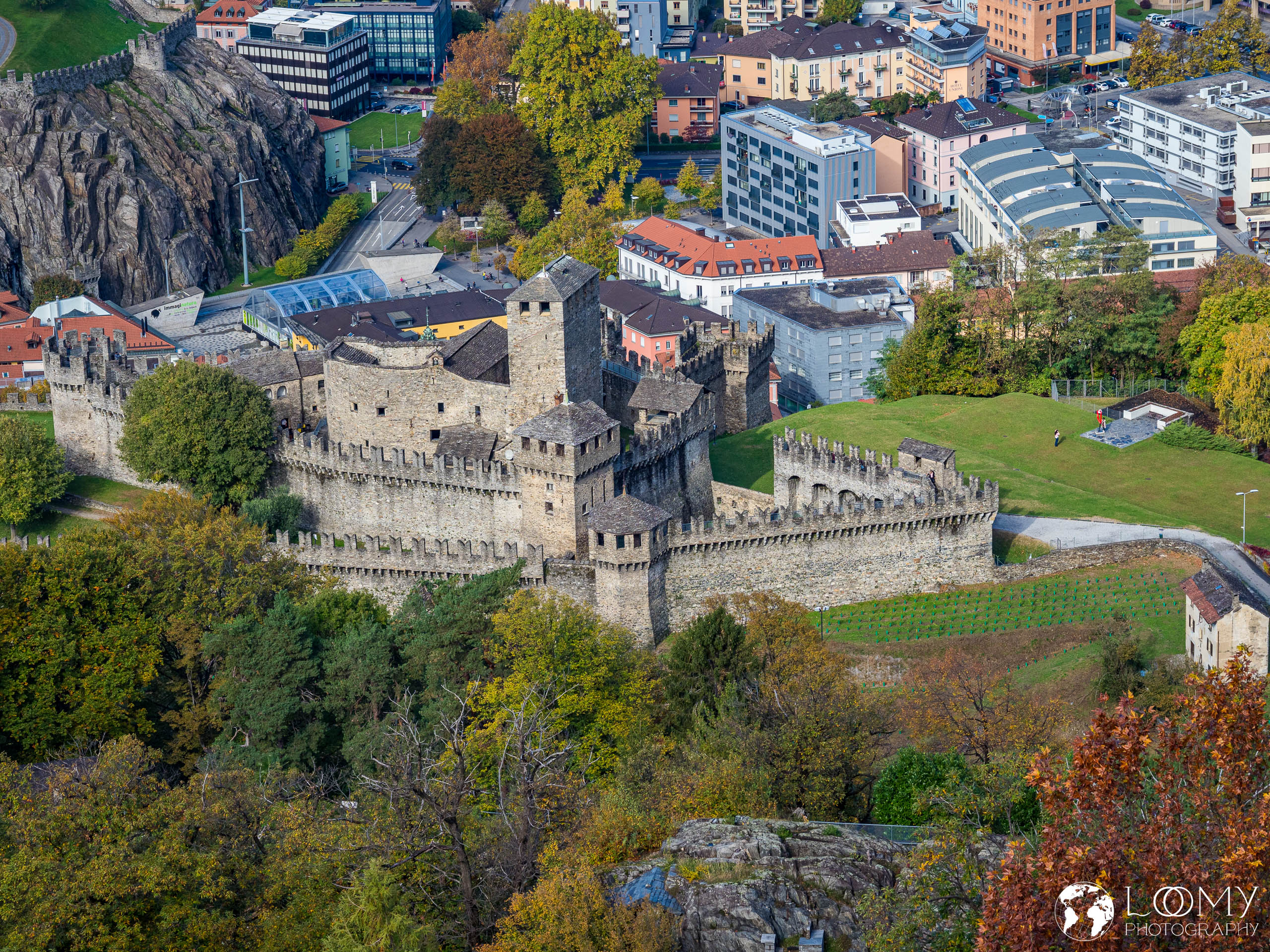 Blick aufs Castello di Montebello