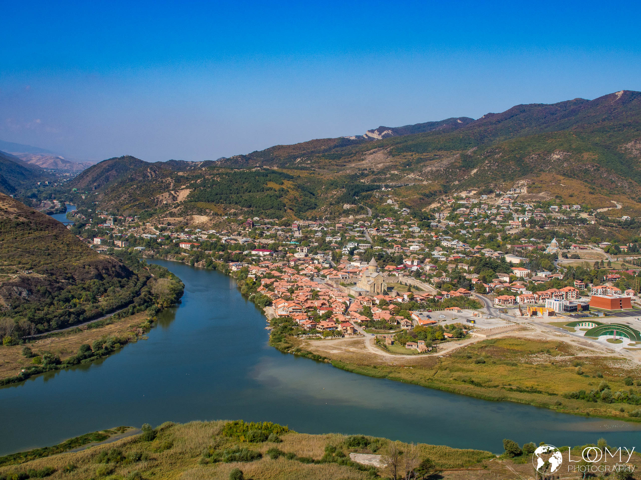 Zusammenfluss der Flüsse Kura und Aragwi