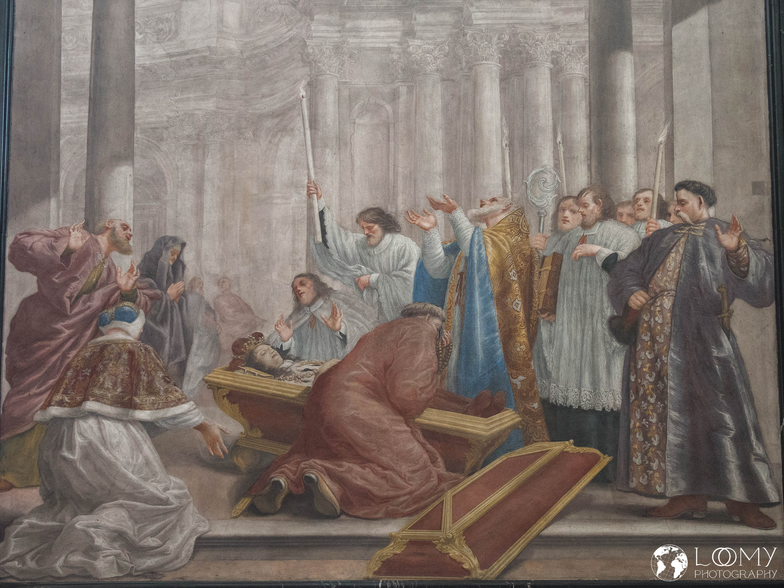 Fresko das „Wunder am Sarg des heiligen Kasimir“